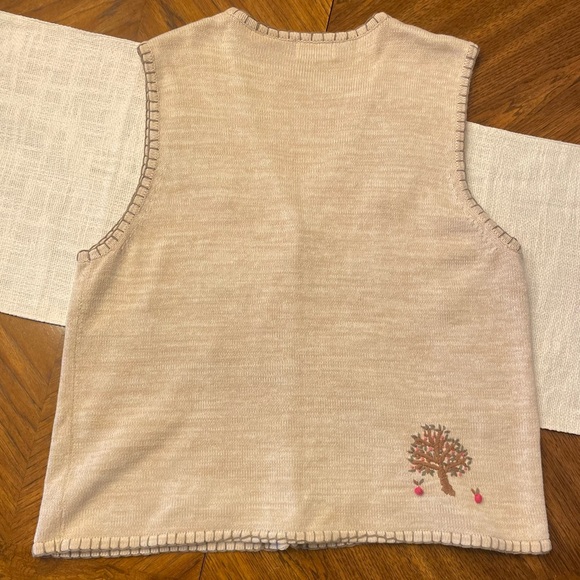 VINTAGE FALL APPLE ORCHARD COTTON TABU VEST 1X - Picture 5 of 6